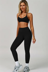 The Bold Cross Back Sports Bra Leggings 2-Piece Set