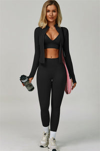 The Lagoon Jacket Sports Bra Leggings 3-Piece Set