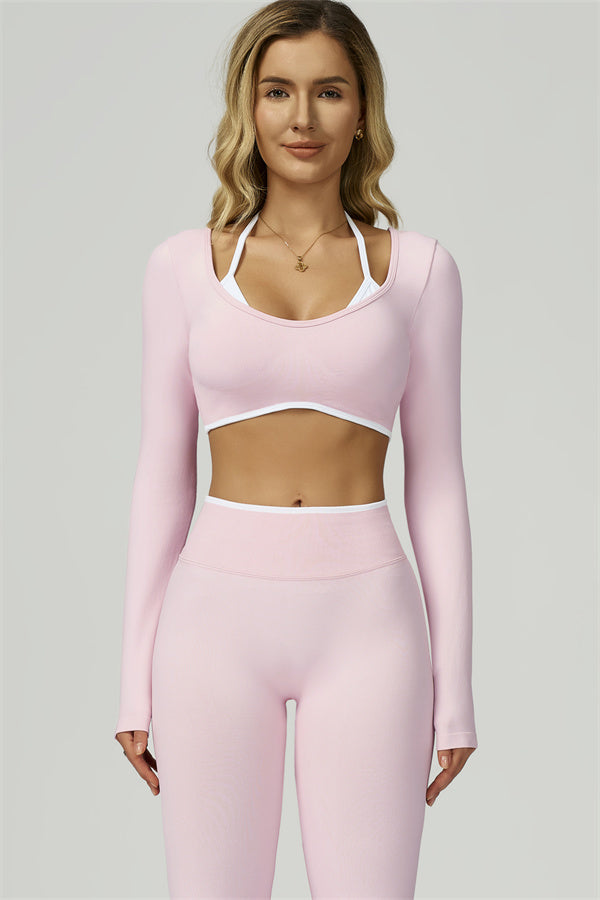 Bali Motion Trim Long Sleeve Crop Top