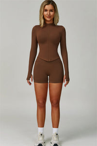 The Lagoon Jacket Sports Bra Shorts 3-Piece Set