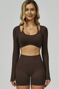 Bali Motion Long Sleeve Crop Top