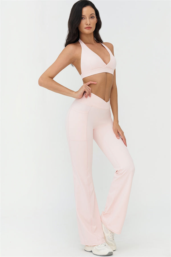 The BoldFit Sports Bra Flared Leggings 2-Piece Set