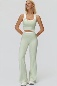 The Canyon Crop Tank Flared Leggings 2-Piece Set