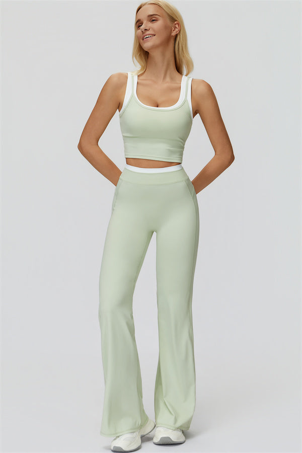 The Canyon Crop Tank Flared Leggings 2-Piece Set