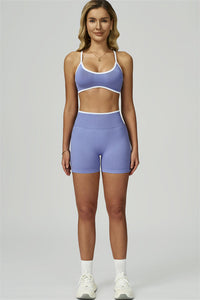 Bali Motion Trim Sports Bra Shorts 2-Piece Set