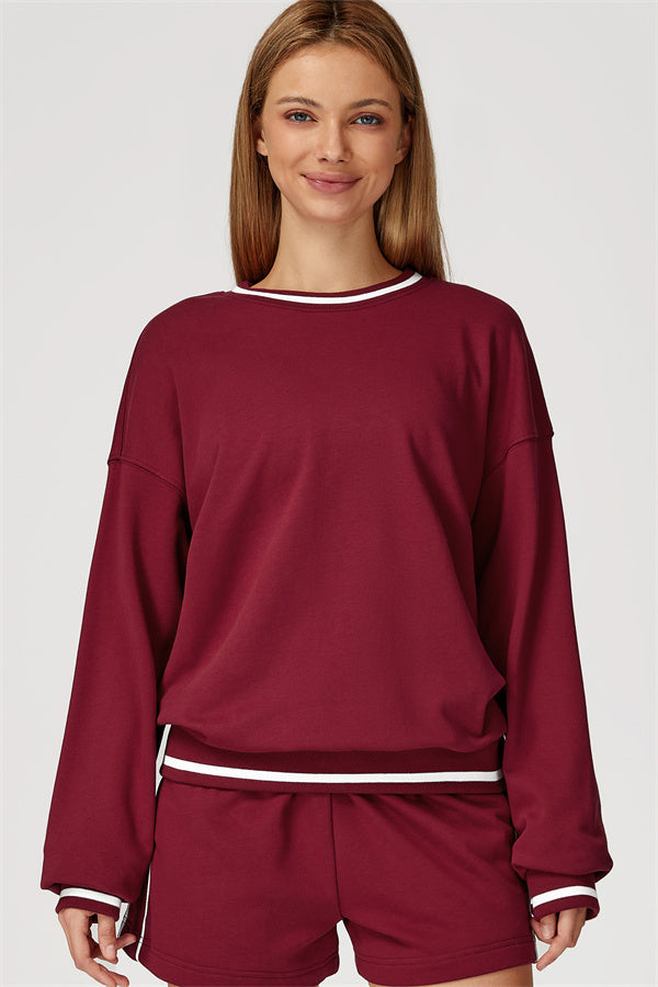 The Amara Sweatshirt — Burgundy