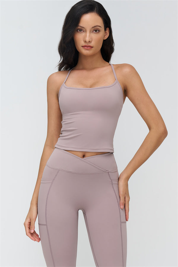 The BoldFit Crop Top Leggings 2-Piece Set — Blossom