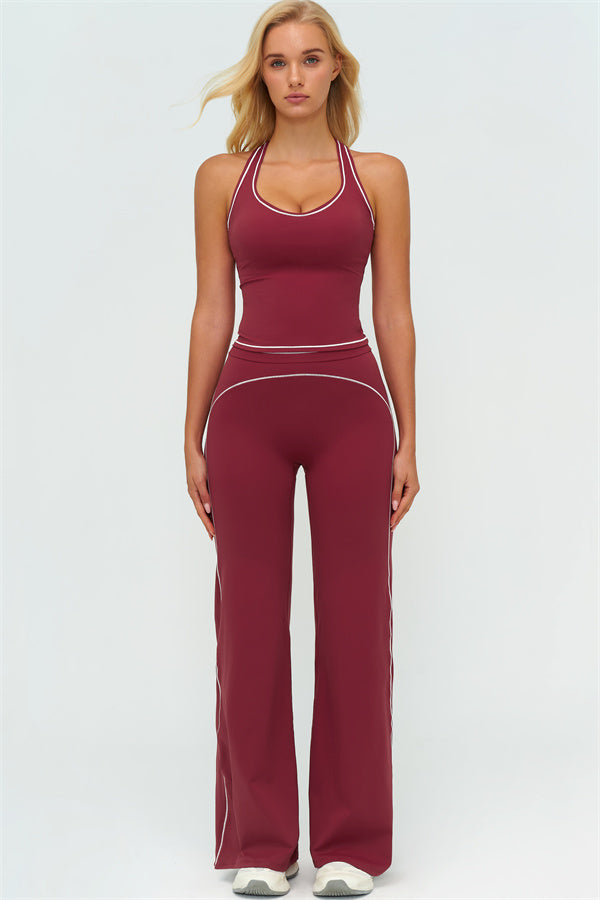 The Amara Crop Top Flared Leggings 2-Piece Set