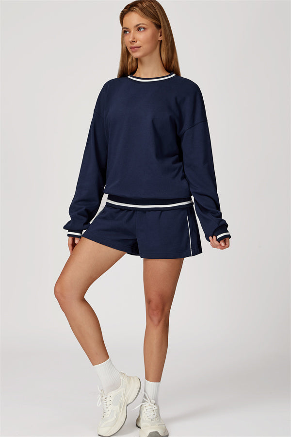 The Amara Sweatshirt Lounge Shorts 2-Piece Set