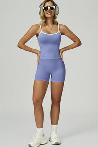 Bali Motion Trim Crop Top Shorts 2-Piece Set