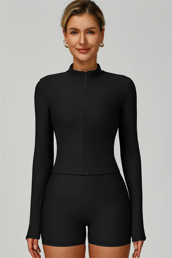 The Burst Jacket Shorts 2-Piece Set — Black