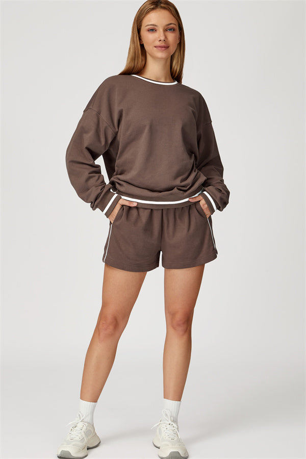 The Amara Sweatshirt Lounge Shorts 2-Piece Set
