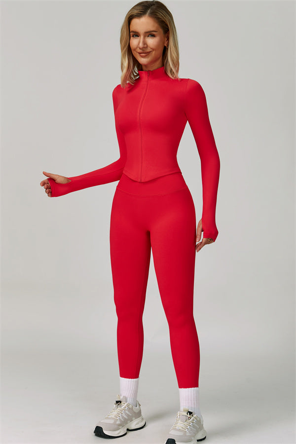 The Lagoon Jacket Sports Bra Leggings 3-Piece Set