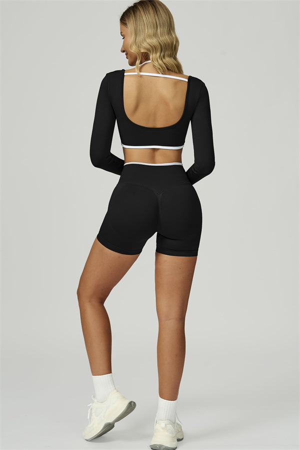 Bali Motion Trim Long Sleeve Crop Top