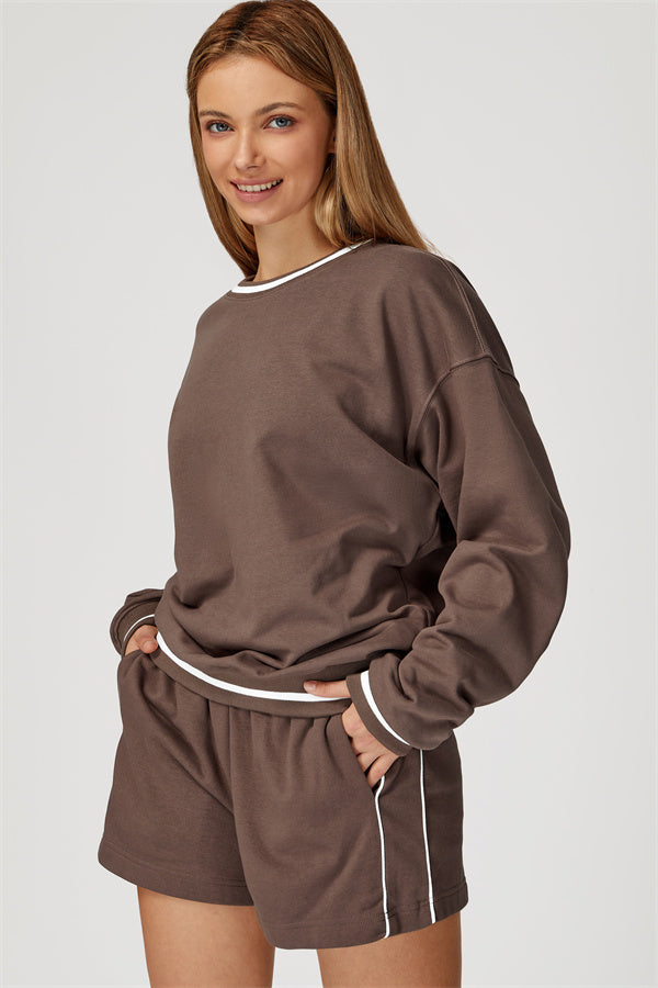 The Amara Sweatshirt Lounge Shorts 2-Piece Set
