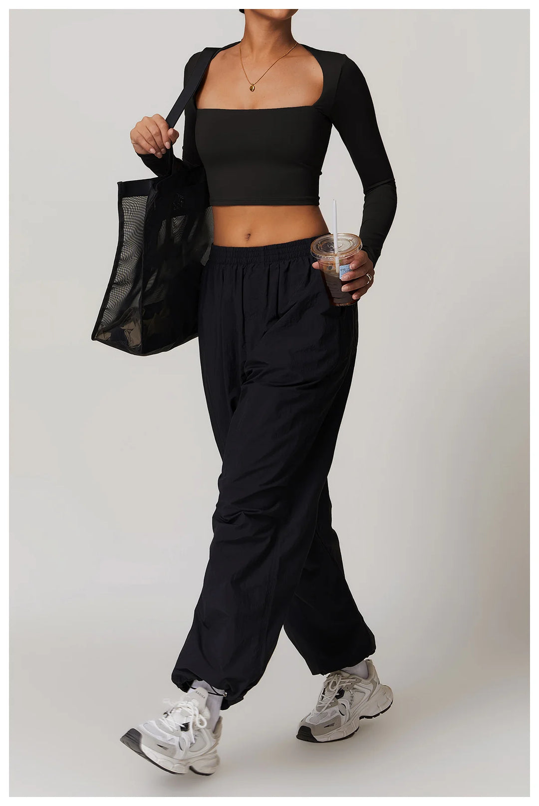 Florayne Long-Sleeve Cutout Crop Top