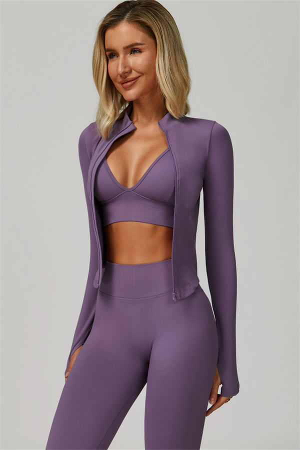 The Lagoon Jacket Sports Bra Leggings 3-Piece Set